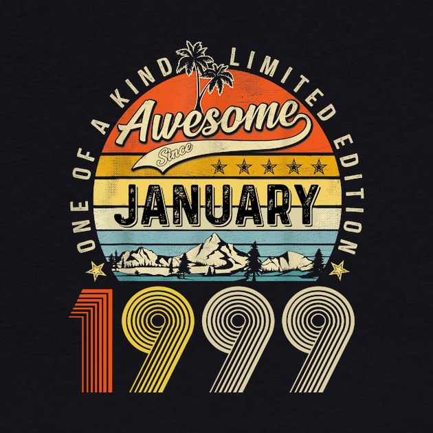 Awesome Since January 1999 Vintage 24th Birthday by Benko Clarence